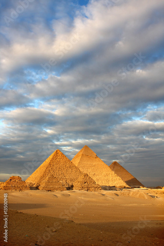 Naklejka egipt antyczny portret piramida