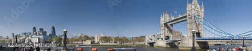 Plakat wieża drapacz londyn tower bridge most