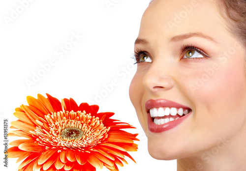 Fotoroleta kwiat twarz oko dziewczynka