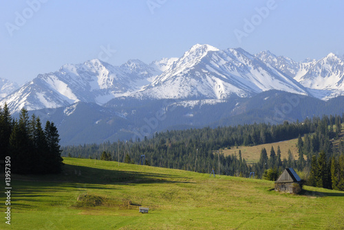 Obraz na płótnie szczyt natura góra łąka pejzaż