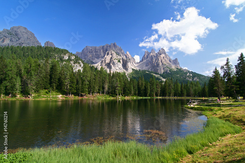 Plakat panorama dolina alpy