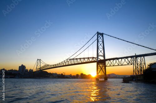 Naklejka brazylia pejzaż morze niebo most