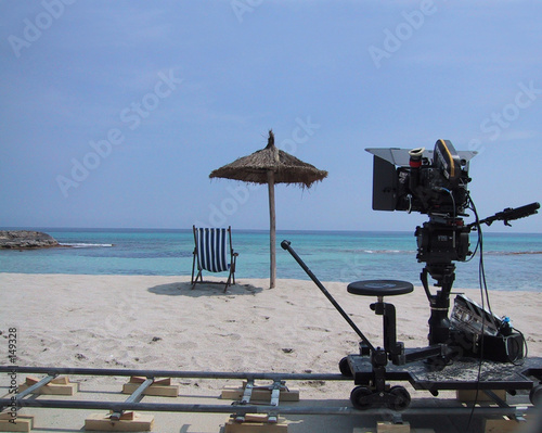 Fototapeta pejzaż plaża parasolka kamera