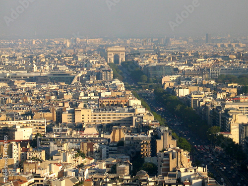 Naklejka francja paris zdjęcie lotnicze pomnik