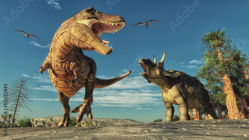 Fotoroleta tyranozaur stary 3D
