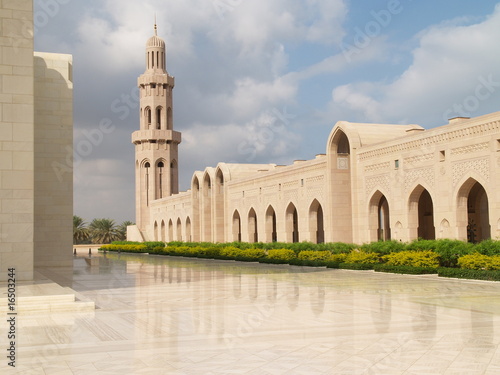 Plakat arabski meczet kościół architektura wieża