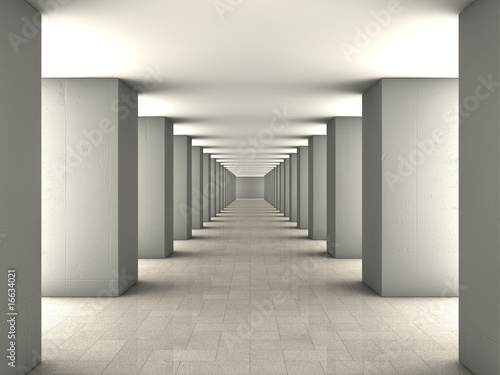 Plakat tunel 3D korytarz