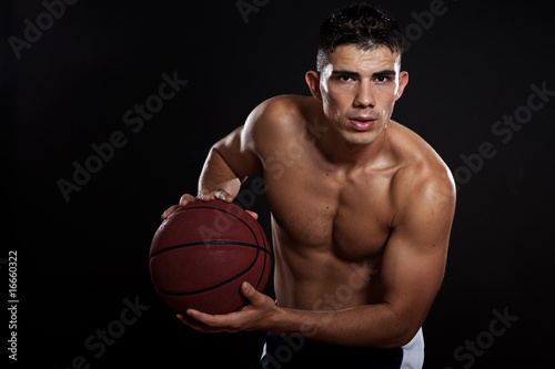 Plakat ćwiczenie portret koszykówka sportowy