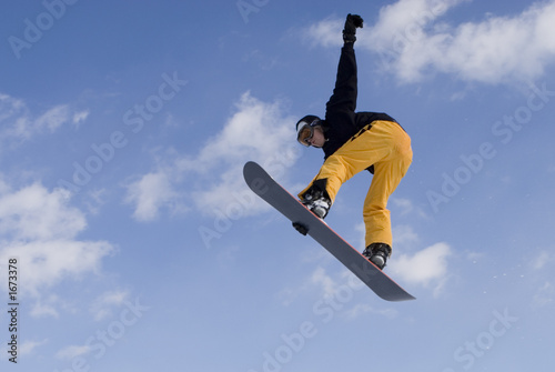 Naklejka snowboard niebo sport
