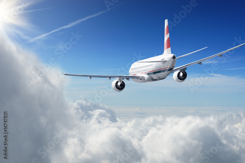 Fotoroleta samolot silnik niebo