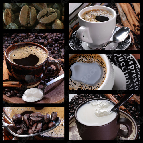 Obraz na płótnie ziarno kubek kawa