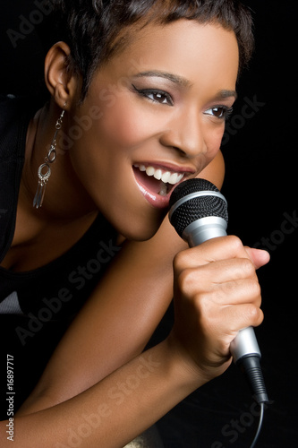 Fotoroleta muzyka mikrofon uśmiech przepiękny karaoke