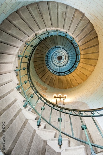 Naklejka beautiful lighthouse staircase