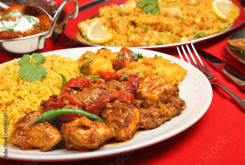 Naklejka pieprz warzywo jedzenie kurczak indyjski