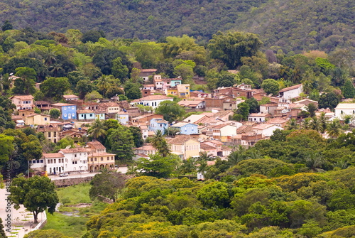 Fotoroleta wzgórze wioska miasto miejski
