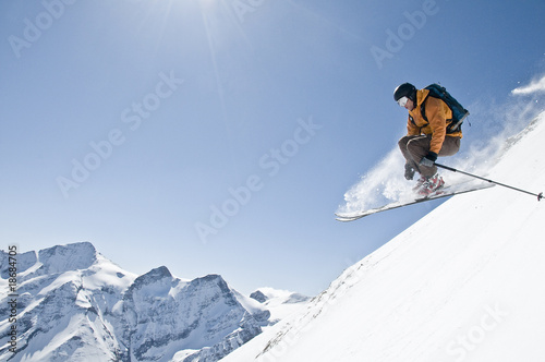 Fototapeta góra śnieg sporty zimowe