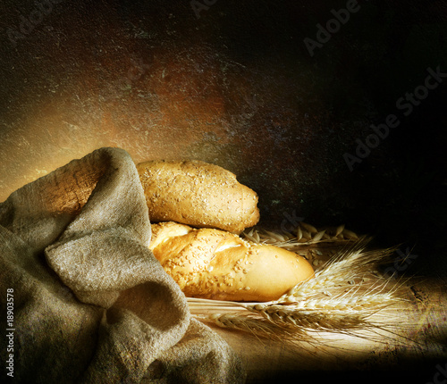 Fotoroleta wiejski stary świeży jedzenie mąka