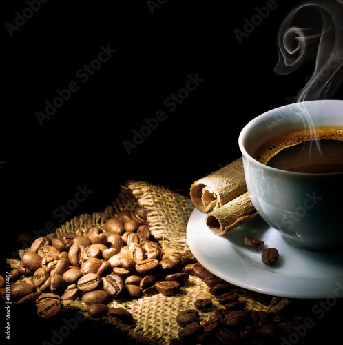 Plakat retro filiżanka kawa