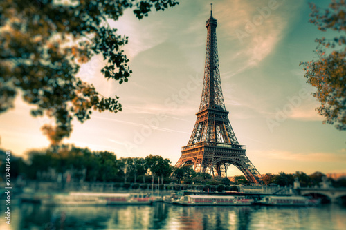 Naklejka Tour Eiffel Paris Vintage