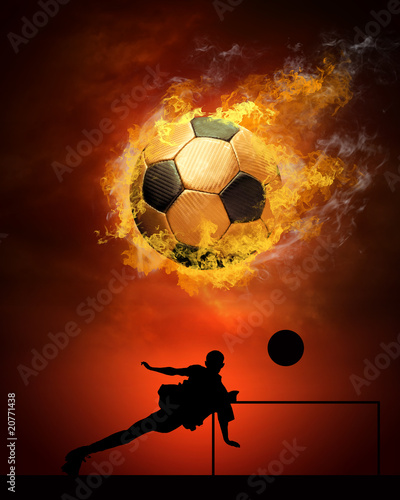 Plakat ruch sport piłka piłka nożna