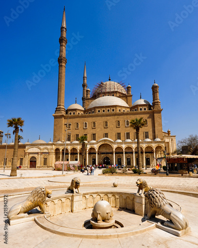 Naklejka lew meczet afryka architektura