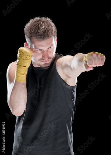 Plakat lekkoatletka bokser mężczyzna