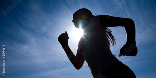 Naklejka zdrowie wyścig ciało kobieta sport