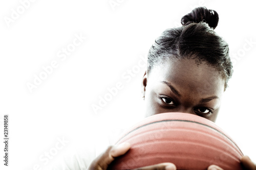 Obraz na płótnie koszykówka dziewczynka oko