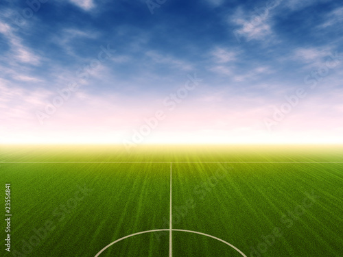 Fotoroleta sport piłka niebo piłka nożna trawa