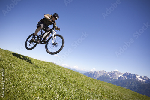 Obraz na płótnie kolarstwo panorama sport słońce