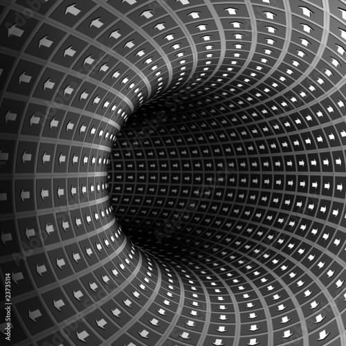Fotoroleta tunel 3D korytarz