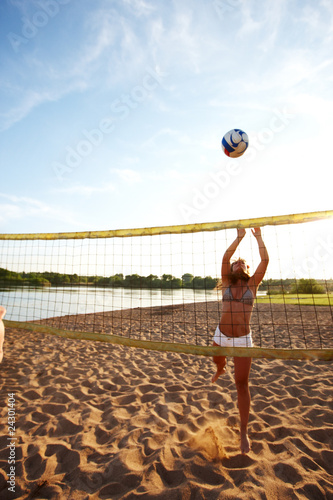 Obraz na płótnie sportowy lato siatkówka plażowa