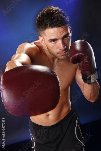 Fotoroleta ćwiczenie mężczyzna boks lekkoatletka portret