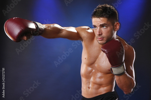 Obraz na płótnie portret ludzie przystojny ciało bokser