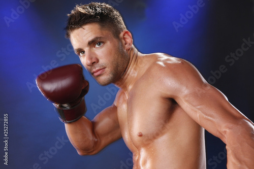 Naklejka zdrowy sport boks ćwiczenie