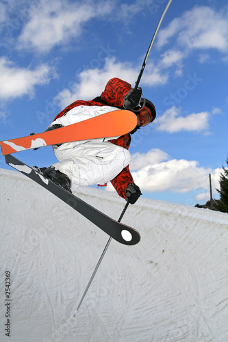 Fotoroleta narty snowboard sport