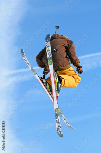 Fotoroleta sport narty śnieg snowboard