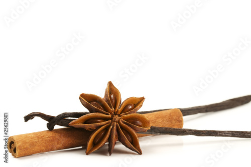 Naklejka gwiazda egzotyczny roślina wanilia deser
