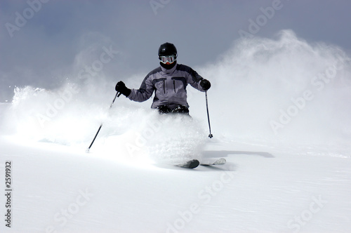 Fototapeta śnieg niebo narciarz sport