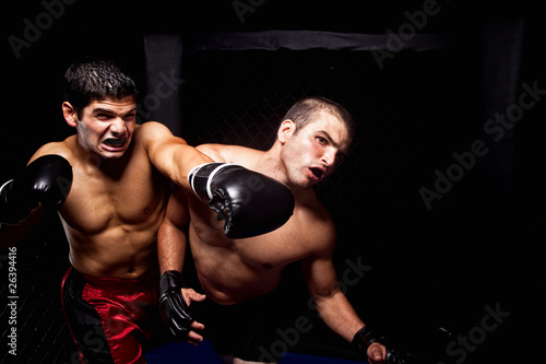 Naklejka bokser ludzie boks sztuki walki