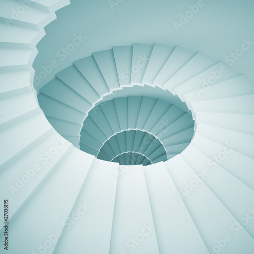 Fototapeta Spiralne schody w dół
