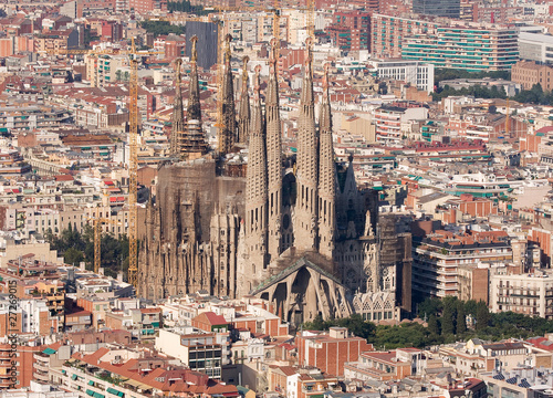 Fotoroleta barcelona bazylika katedra hiszpania dźwig