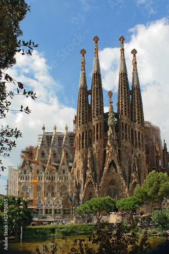 Obraz na płótnie hiszpania barcelona stary wieża