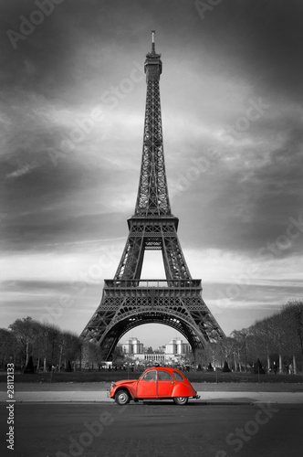 Naklejka Podróż przez Paryż