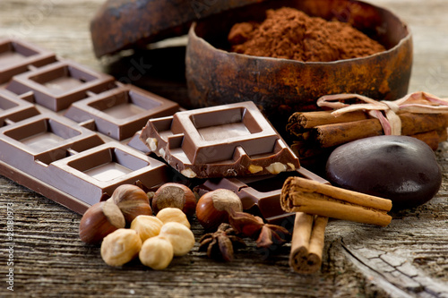 Fotoroleta jedzenie czekolada kakao deser
