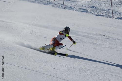 Naklejka góra sport narty wyścig
