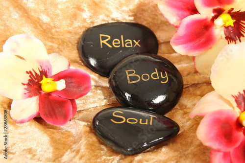 Naklejka wellnes ciało masaż relaks dusza