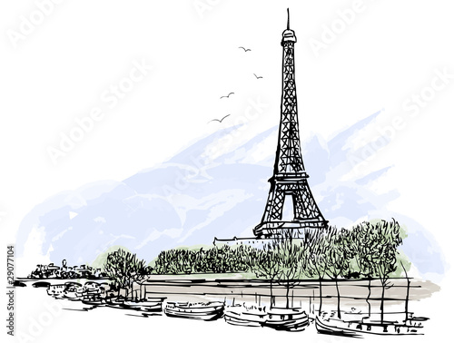 Fototapeta architektura francja wieża pomnik projektować