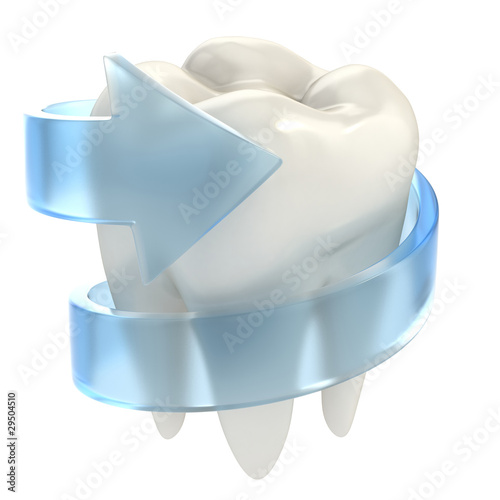 Naklejka Koncepcja ochrony zęba 3D