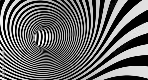 Plakat tunel spirala ruch